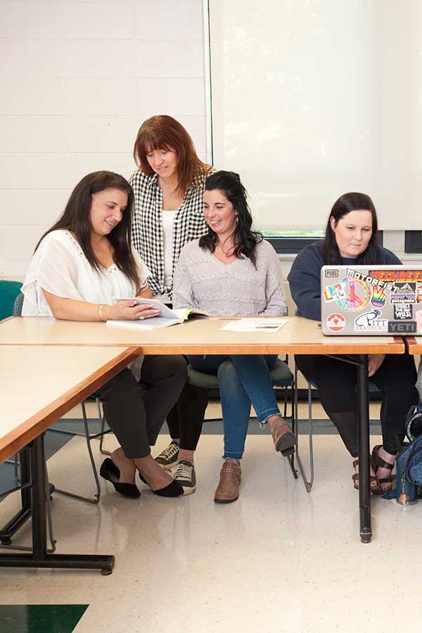 Sociology professor instructing students