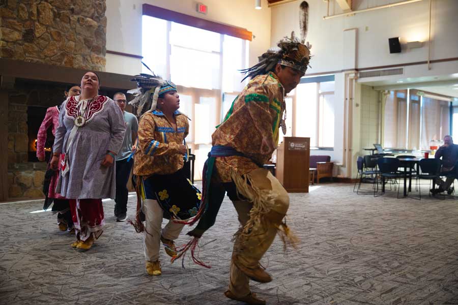 Native American dancers performing